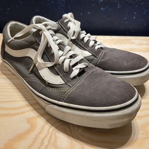 Vans Old Skool Gray & White Men's Sneakers (Size 12)